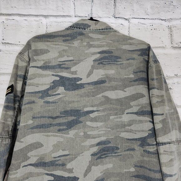 Treasure And Bond Women's Camouflage Cargo Jacket Size Small Pockets Military - Picture 4 of 13